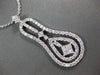 ESTATE 1.84CT ROUND & PRINCESS DIAMOND 18KT WHITE GOLD 3D TEAR DROP LOVE PENDANT