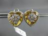 ESTATE EXTRA LARGE 15.37CT DIAMOND & AAA YELLOW TOPAZ 14K WHITE GOLD 3D EARRINGS