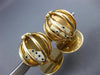 ESTATE LARGE 14KT YELLOW GOLD CLASSIC DOUBLE DICE LUCKY FLOATING MENS CUFFLINKS