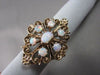 ANTIQUE LARGE FILIGREE AUSTRALIAN OPAL 1.30CTW 14KT YELLOW GOLD FLORAL RING !!!