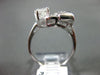 ANTIQUE .80CT DIAMOND 14KT WHITE GOLD OPEN CIRCLE FILIGREE COCKTAIL RING #20954