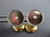 ANTIQUE LARGE AAA MOTHER OF PEARL & PEARL PLATINUM 14KT YELLOW GOLD CUFFLINK SET