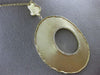 ESTATE EXTRA LARGE .67CT DIAMOND 14KT YELLOW GOLD 3D MATTE & SHINY OVAL NECKLACE