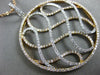 LARGE 1.59CT DIAMOND 18KT WHITE & ROSE GOLD CIRCULAR MULTI WAVE INFINITY PENDANT