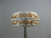 WIDE 1.0CT DIAMOND 14K WHITE & ROSE GOLD FILIGREE SEMI ETERNITY ANNIVERSARY RING