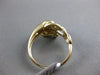 ESTATE .08CT ROUND DIAMOND 14KT YELLOW GOLD 3D MATTE HAPPY PANTHER ETOILE RING