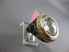 ANTIQUE LARGE 7.40CT DIAMOND & AMETHYST 14KT YELLOW GOLD 3D ENAMEL LEOPARD RING