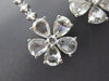 ESTATE LARGE 3.70CT ROSE CUT DIAMONDS 18KT WHITE GOLD 3D FLOWER HANGING EARRINGS