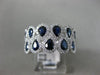 ESTATE WIDE 3.42CT DIAMOND & AAA SAPPHIRE 14KT GOLD 3D INFINITY ANNIVERSARY RING