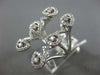 ESTATE LARGE .92CT DIAMOND 18KT WHITE GOLD 3D MULTI PEAR SHAPED ZIG ZAG FUN RING