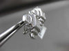 ESTATE EXTRA LARGE 3.01CT DIAMOND 14KT WHITE GOLD CROSS SQUARE CLIP ON EARRINGS