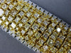 ESTATE MASSIVE 24.86CT WHITE & FANCY INTENSE YELLOW DIAMOND 14K GOLD 3D BRACELET