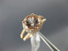 ESTATE LARGE 2.25CT DIAMOND & AAA MORGANITE 14KT ROSE GOLD HALO ENGAGEMENT RING