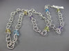 ESTATE 26.21CT DIAMOND MULTI COLOR GEM STONE 14K WHITE GOLD BY THE YARD NECKLACE