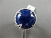 ESTATE 14.82CT DIAMOND & EXTRA FACET SAPPHIRE 18KT WHITE GOLD 3D CIRCULAR RING