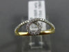 ESTATE .15CT DIAMOND 18KT WHITE & YELLOW GOLD 3D SEMI INFINITY LOVE KNOT RING