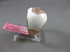 ESTATE WIDE .20CT DIAMOND 14KT ROSE GOLD ETOILE ITALIAN HEART ENAMEL FUN RING