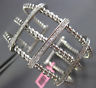 ESTATE LARGE .65CT DIAMOND 14KT WHITE GOLD MULTI ROW OPEN SQUARE BANGLE BRACELET