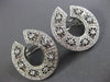 ESTATE LARGE 1.36CT DIAMOND 18KT WHITE GOLD OPEN FILIGREE HOOP CLIP ON EARRINGS