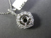 ESTATE .70CT DIAMOND 14KT WHITE GOLD 3D SQUARE HALO SEMI MOUNT FLOATING PENDANT