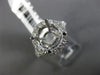 ESTATE LARGE 1.04CT DIAMOND 14KT WHITE GOLD 3D HALO SEMI MOUNT ENGAGEMENT RING