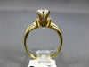 ESTATE 1.16CT MARQUISE & BAGUETTE DIAMOND 14KT 2 TONE GOLD ENGAGEMENT RING #4942