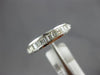 ESTATE .91CT DIAMOND 18K WHITE GOLD 3D BAGUETTE CHANNEL WEDDING ANNIVERSARY RING
