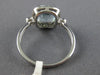 ESTATE 2.08CT DIAMOND & AAA AQUAMARINE 14KT WHITE GOLD 3D SQUARE ENGAGEMENT RING