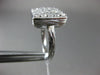 ESTATE WIDE 1.30CT ROUND DIAMOND 14KT WHITE GOLD 3D SQUARE PAVE HAMMER RING
