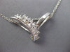 ESTATE .52CT ROUND CUT DIAMOND 14KT WHITE GOLD V SHAPE FLOATING PENDANT #11949