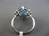 ESTATE LARGE 4.60CT DIAMOND & AAA BLUE TOPAZ 14KT WHITE GOLD BUTTERFLY FUN RING
