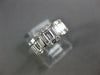 .57CT DIAMOND 18KT WHITE GOLD 3D ROUND & BAGUETTE CLUSTER SQUARE ENGAGEMENT RING