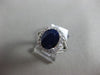 ESTATE 3.33CT DIAMOND & AAA SAPPHIRE 14KT GOLD 3D OVAL FILIGREE ENGAGEMENT RING