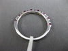 ESTATE .40CT DIAMOND & AAA RUBY 18K WHITE GOLD 3D SEMI ETERNITY ANNIVERSARY RING