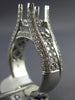 ESTATE LARGE 1.65CT DIAMOND 14K WHITE GOLD 3D CLASSIC SEMI MOUNT ENGAGEMENT RING
