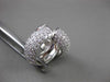 ESTATE LARGE 1.90CT DIAMOND 14KT WHITE GOLD MULTI ROW HUGGIE EARRINGS VVS 20mm