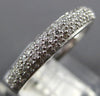 ESTATE .70CT DIAMOND 14K WHITE GOLD CLASSIC PAVE WEDDING ANNIVERSARY RING #20777