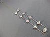 ESTATE 1.0CT DIAMOND 14KT WHITE GOLD 3D MATTE & SHINNY BY THE YARD LOVE NECKLACE