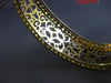 ESTATE WIDE .65CT DIAMOND 14K YELLOW GOLD 3D FILIGREE GRADUATING BANGLE BRACELET