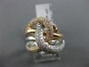 ESTATE WIDE .69CT DIAMOND 18K WHITE& ROSE GOLD 3D MULTI ROW INFINITY RING F/G VS