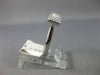ESTATE .15CT ROUND & BAGUETTE DIAMOND 14KT WHITE GOLD 3D RECTANGULAR BAR RING