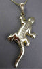 ESTATE LARGE 14KT YELLOW GOLD 3D CLASSIC LIZARD PENDANT & CHAIN BEAUTIFUL #23718