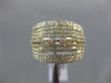 ESTATE LARGE 1.0CT DIAMOND 14K YELLOW GOLD 3D MULTI ROW CLASSIC ANNIVERSARY RING