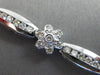 ESTATE LARGE 2.66CT DIAMOND 14K WHITE GOLD 3D FLOWER BY THE YARD TENNIS BRACELET