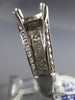 ESTATE LARGE 1.69CT DIAMOND 14K WHITE GOLD FOUR PRONG SEMI MOUNT ENGAGEMENT RING