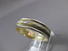 ESTATE 14KT WHITE & YELLOW GOLD HANDCRAFTED ROPE WEDDING BAND RING 6mm #23187