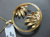 ESTATE LARGE .26CT DIAMOND 14KT YELLOW GOLD SEASHELL CIRCLE OF LIFE PENDANT