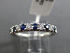 ESTATE .64CT DIAMOND & AAA SAPPHIRE 14K WHITE GOLD COMFORT FIT ANNIVERSARY RING