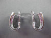 ESTATE WIDE 1.80CT AAA PINK SAPPHIRE 14KT WHITE GOLD PAVE CLIP ON EARRINGS
