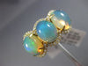 LARGE 6.30CT DIAMOND & AAA AUSTRALIAN OPAL 14K YELLOW GOLD OVAL ANNIVERSARY RING